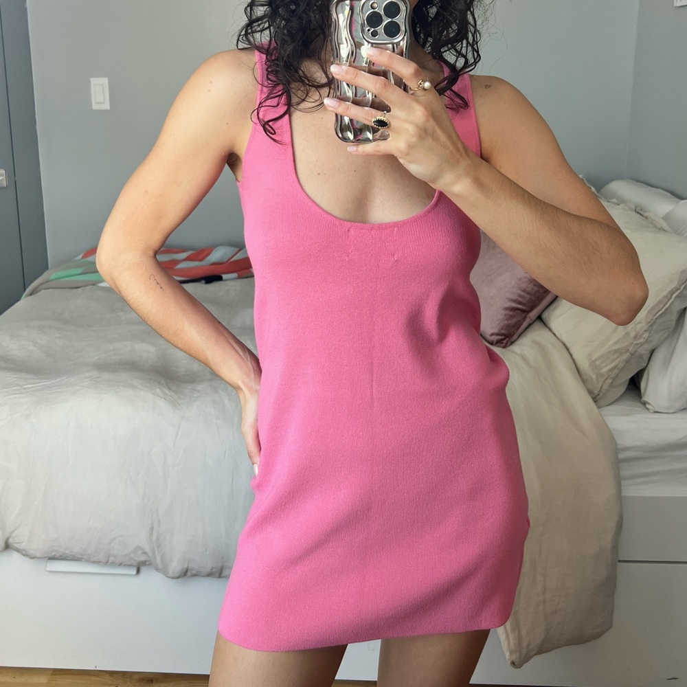 Pink mini dress